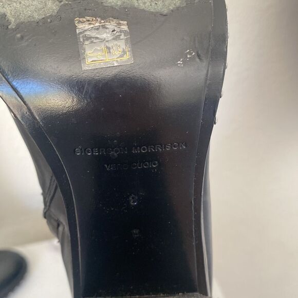 Sigerson Morrison Mars Black Leather Studded Boots - Picture 13 of 14